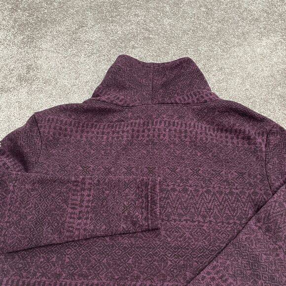 Columbia Pullover Sweater Season Women Medium Purple Geometric Turtleneck Casual - Picture 9 of 11
